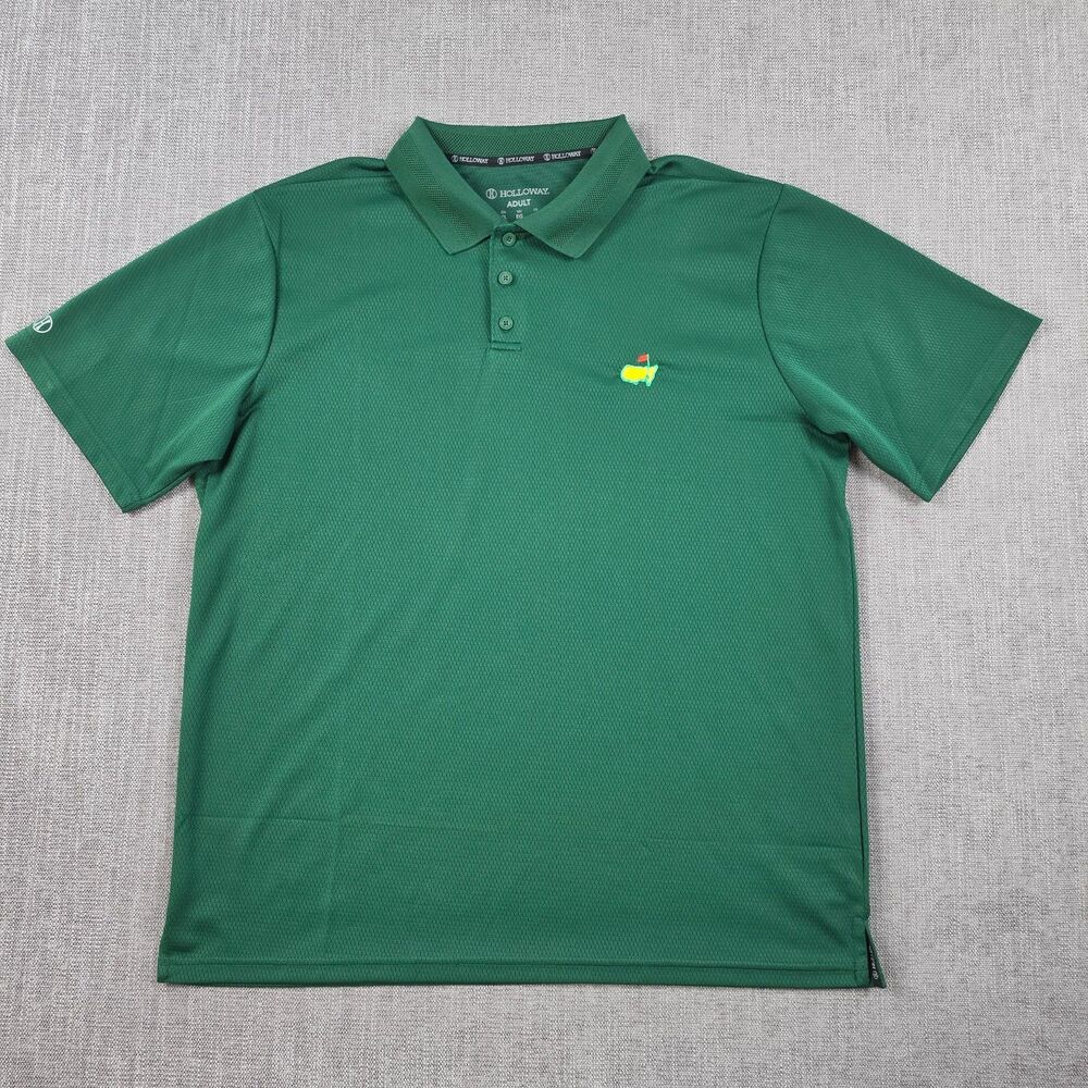 Holloway Masters Tournament Golf Polo Shirt Mens XL Extra Large Green Poly Polo